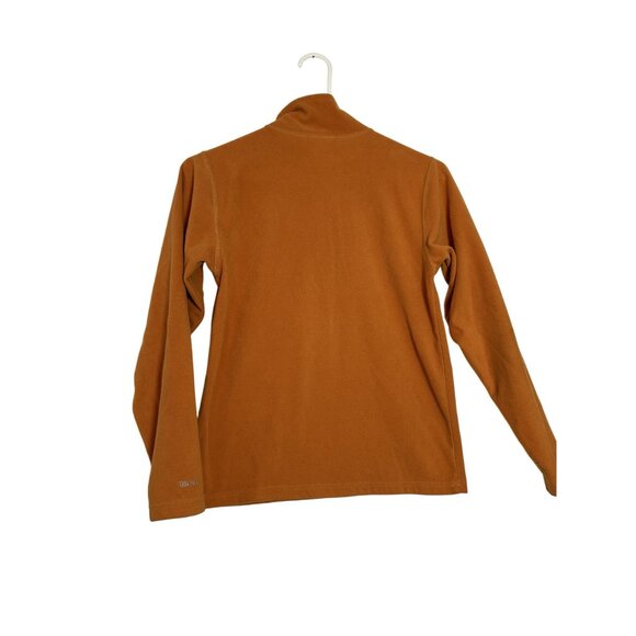 The North Face Boys Medium TKA 100 Fleece Pullover Jacket Orange 1/4 Zip - Picture 2 of 12